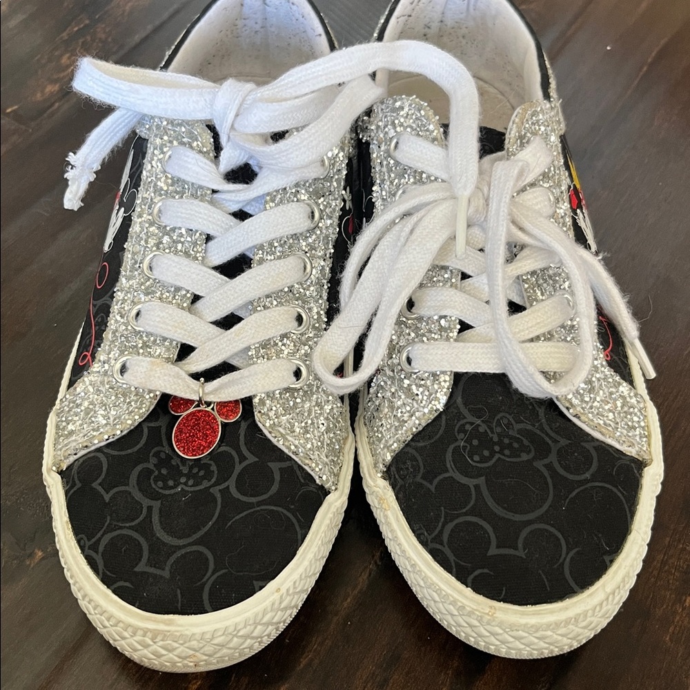 Disney Black and White Sneakers with Mickey Mouse Design